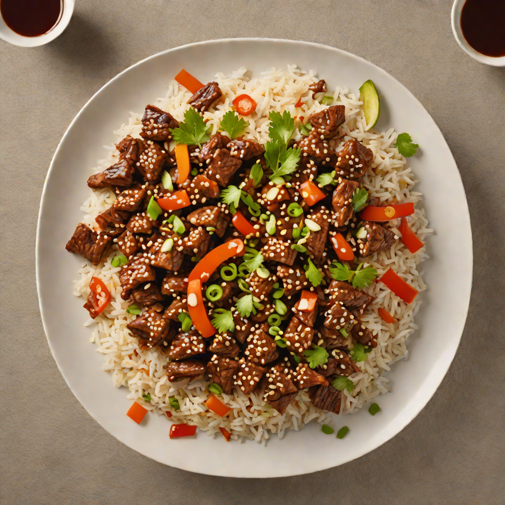 Stir-Fried Korean Beef with Gochujang and Sesame Rice
