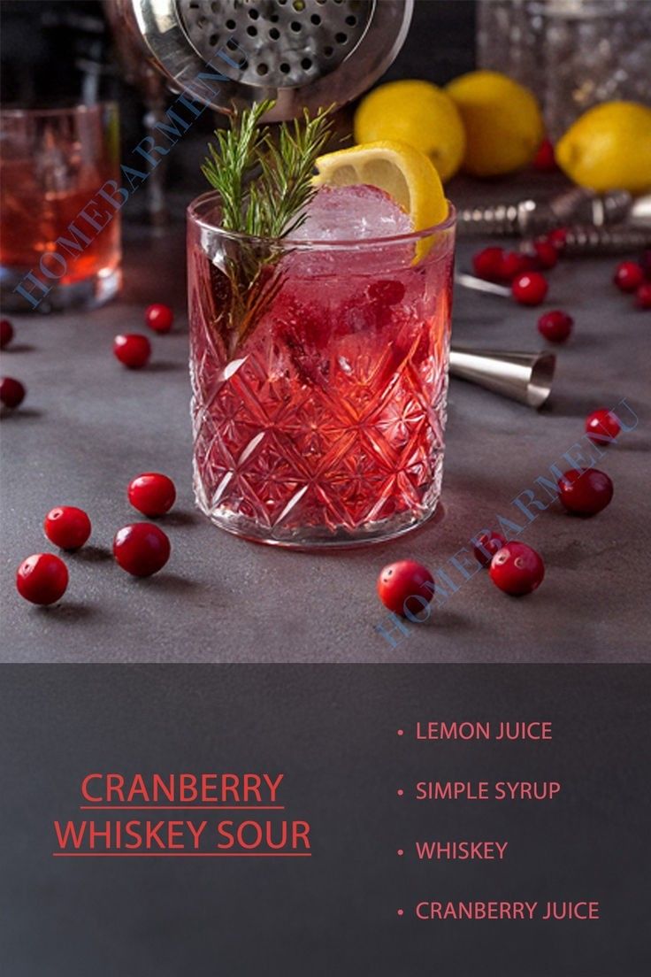 Wisconsin Cranberry Whiskey Sour