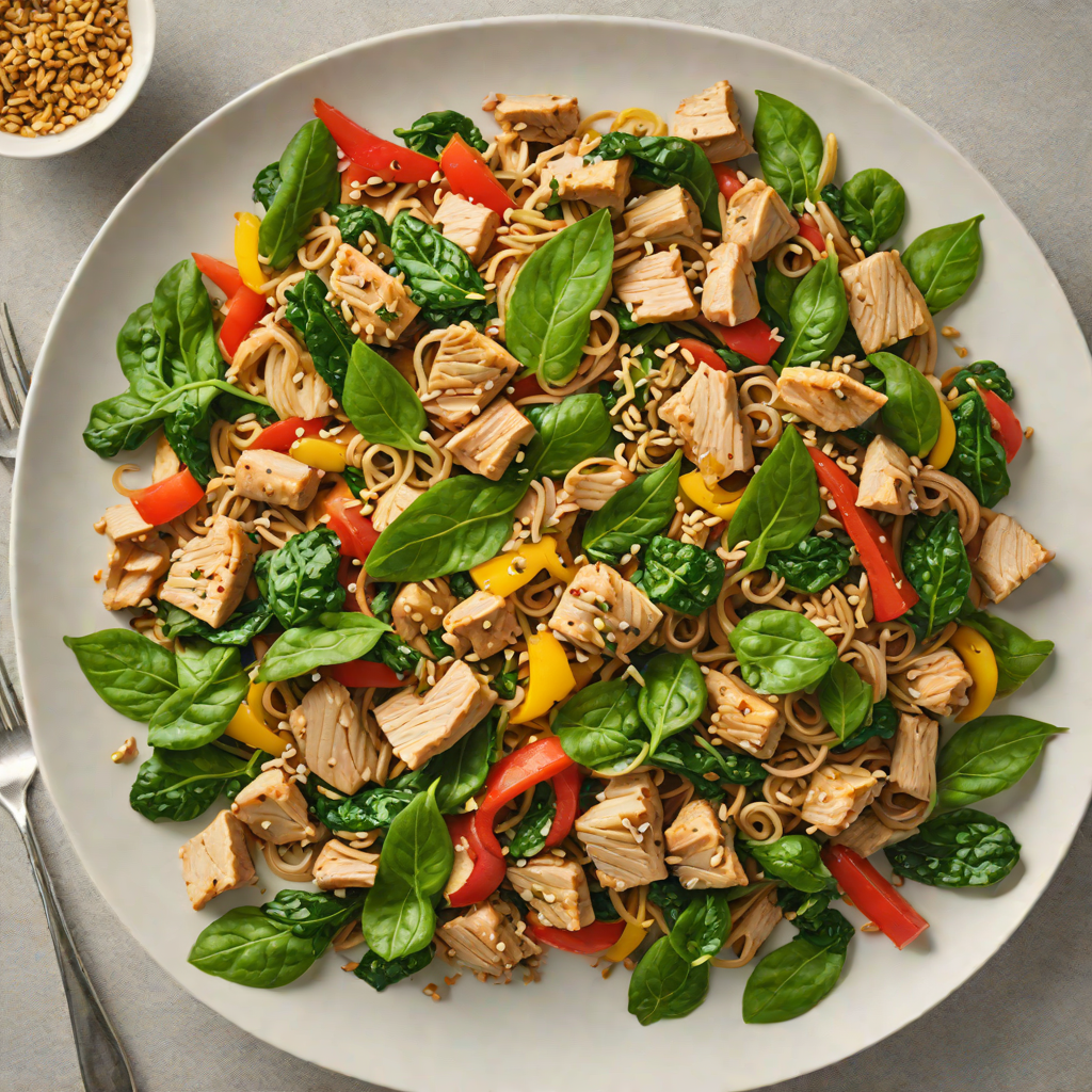 High-Protein Turkey and Spinach Stir Fry with Ginger