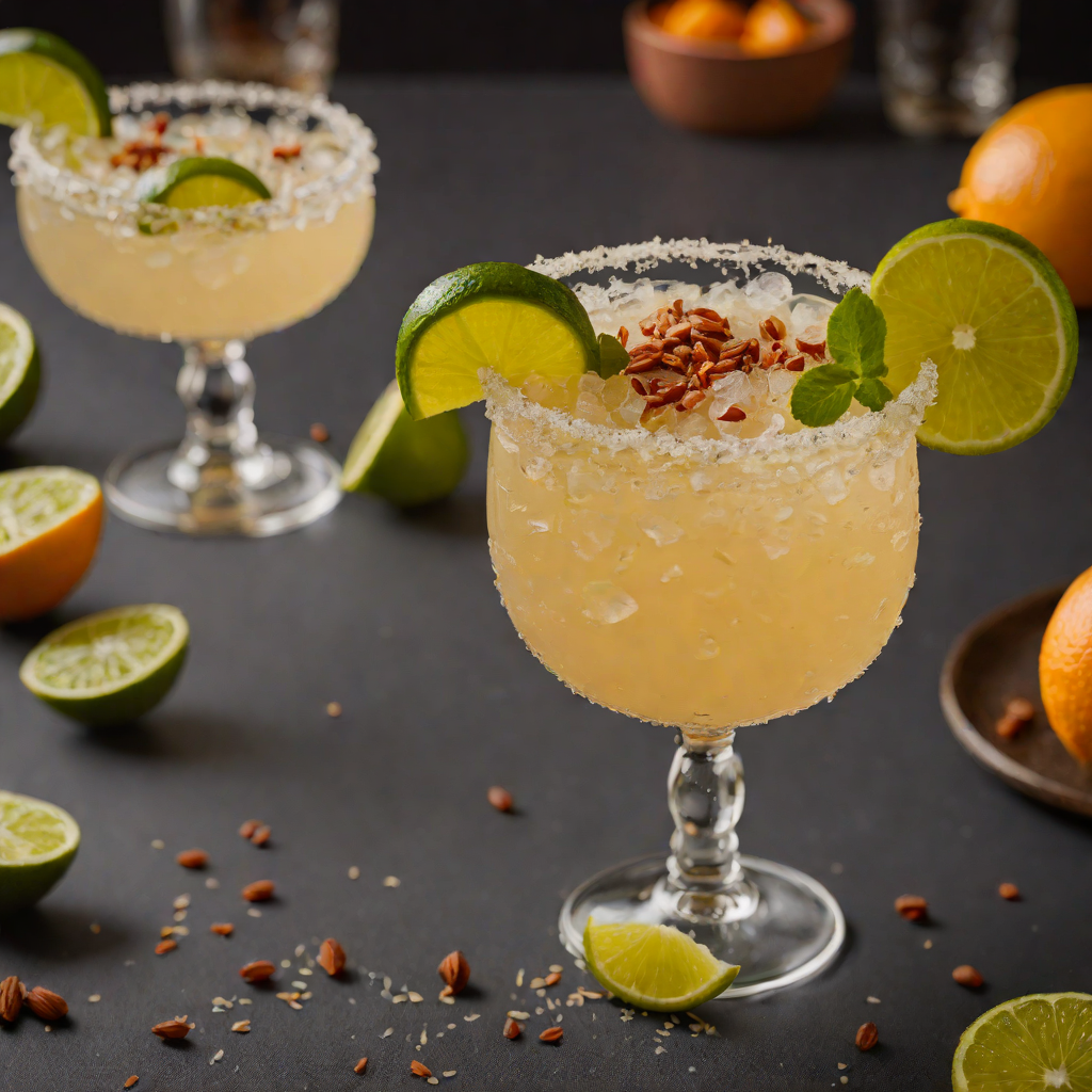 Citrus-Spiced Margarita with Smoked Chile Salt Rim