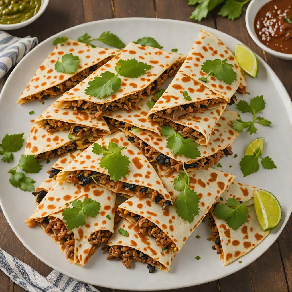 Tex-Mex Beef and Cheese Quesadillas with Roasted Poblano Peppers