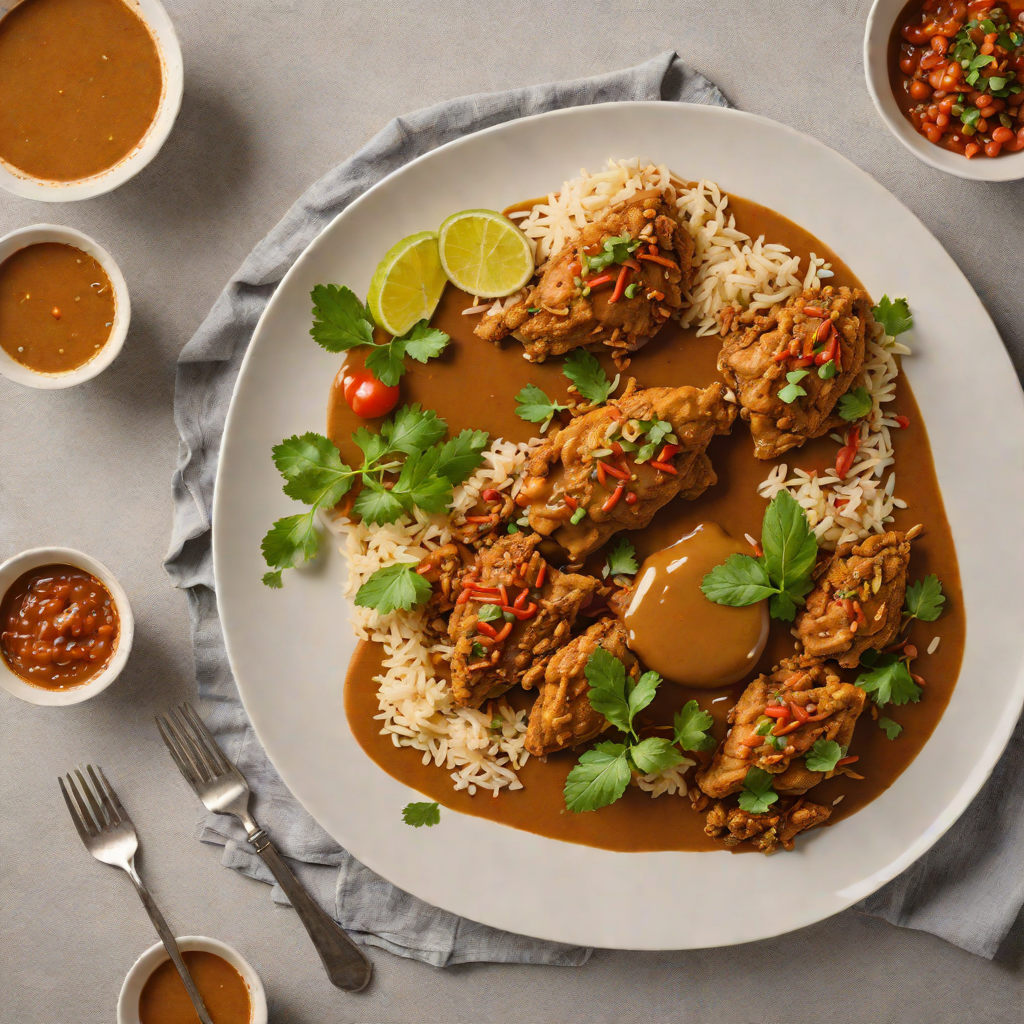 Injera-Braised Chicken with Mitmita and Berbere Sauce