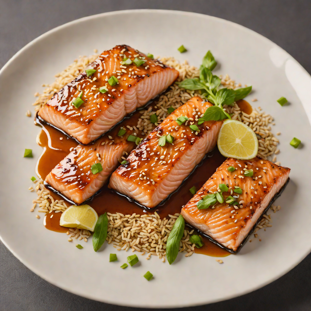 Pan-Seared Salmon with Garlic Soy Glaze and Sesame Seeds