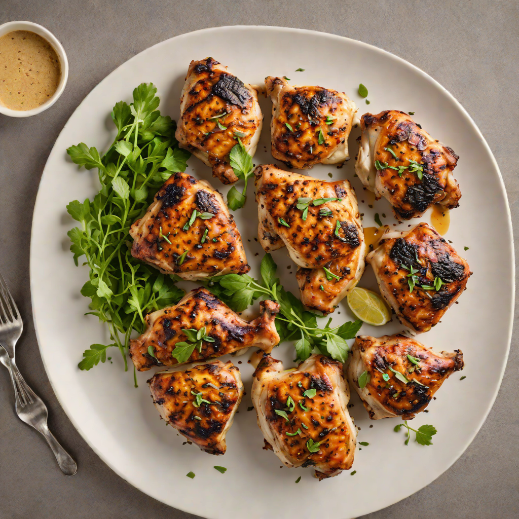 Herbed Coffee Rubbed Grilled Chicken Thighs