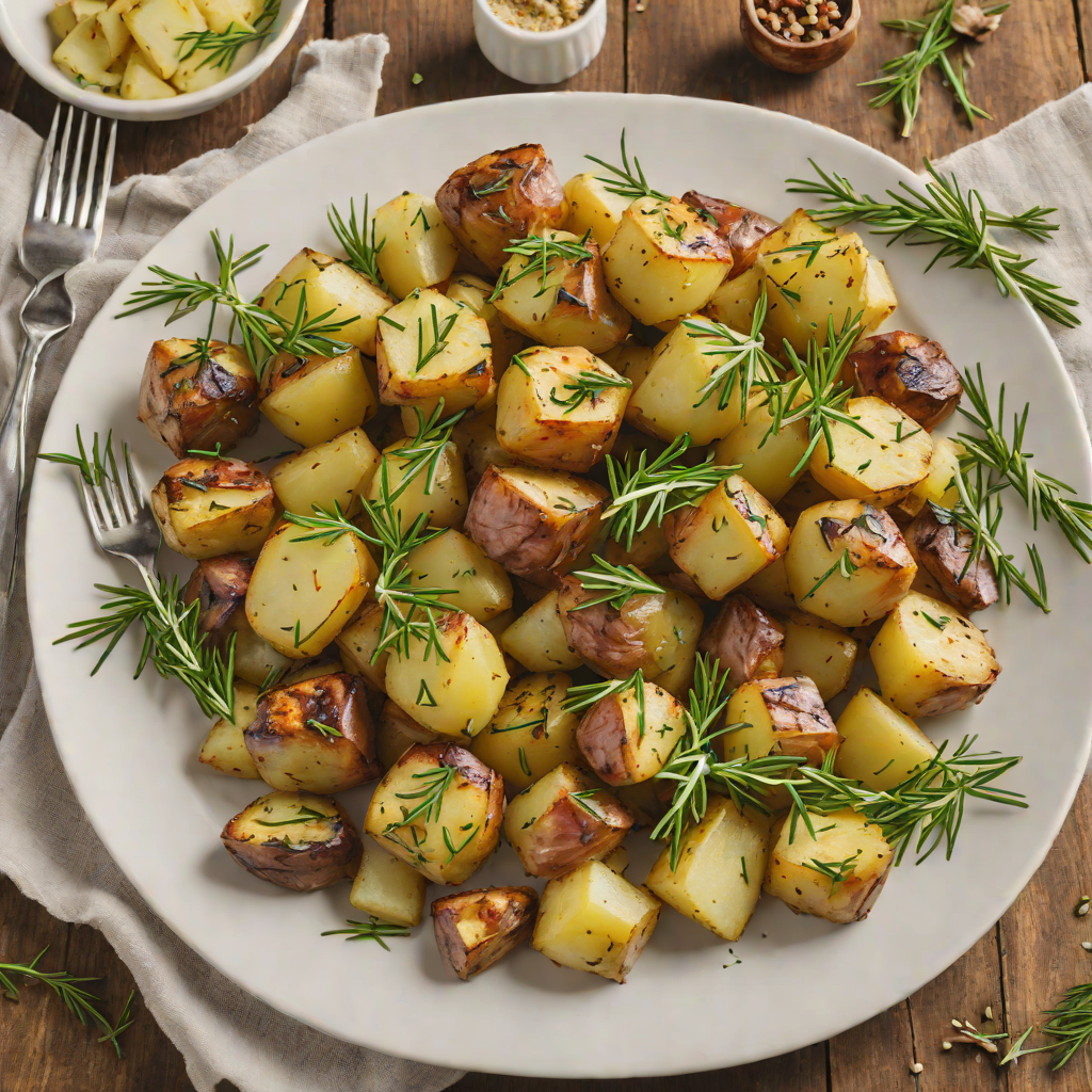 Baked Herb-Roasted Potatoes with Garlic and Rosemary