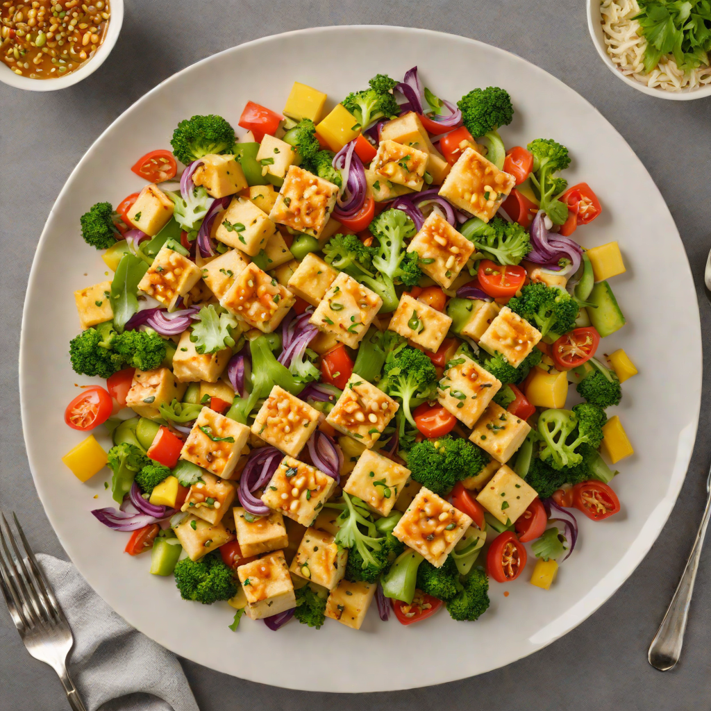 Garlic and Herb Stir-Fried Tofu with Mixed Vegetables
