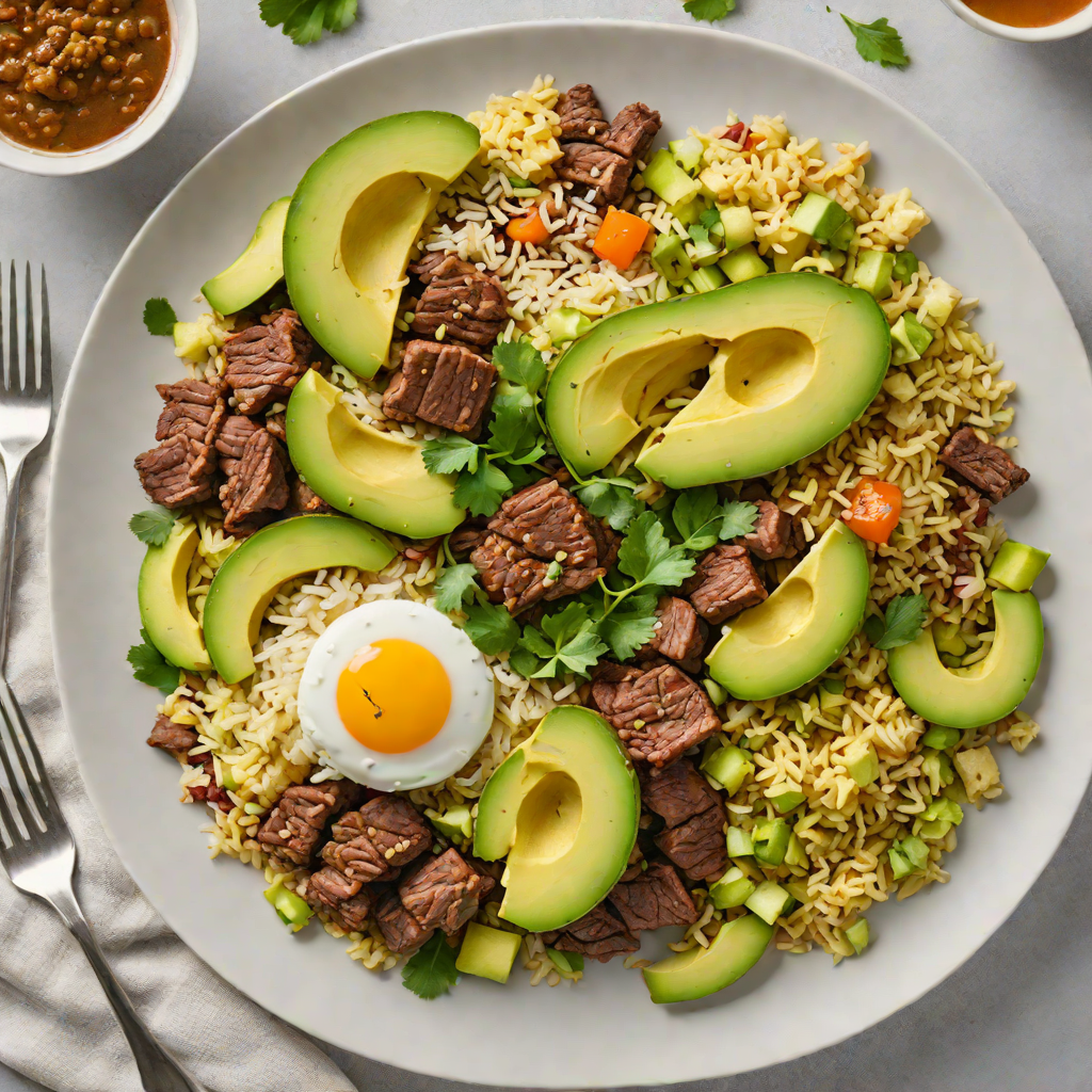 Cumin-Spiced Beef and Cauliflower Rice Bowls with Avocado