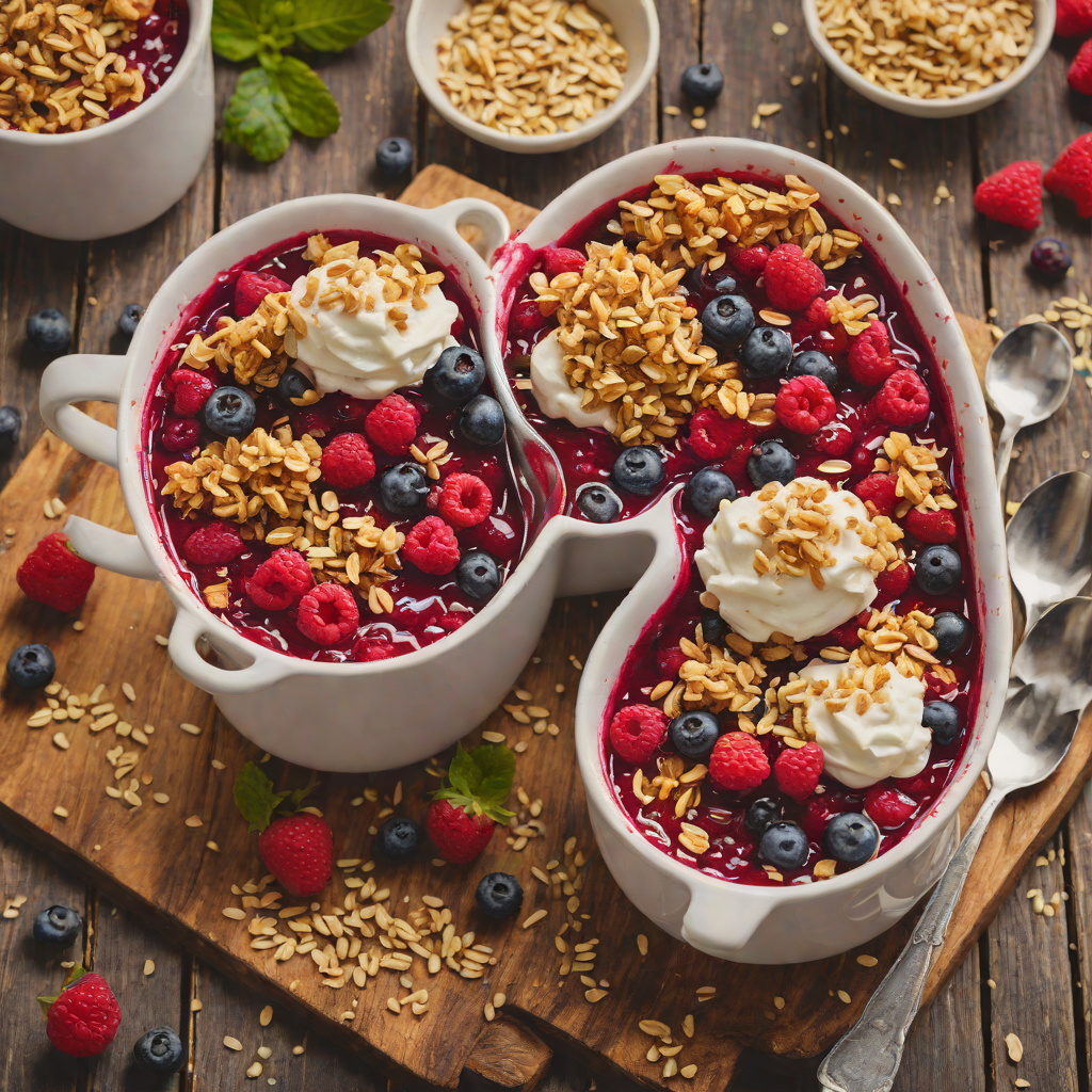 Microwaved Mug Berry Cobbler with Oat Topping