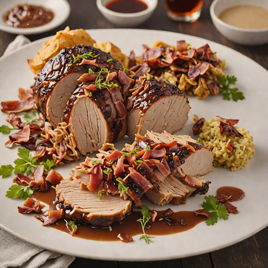 Slow-Smoked Pulled Pork Shoulder with Maple-Bacon Glaze