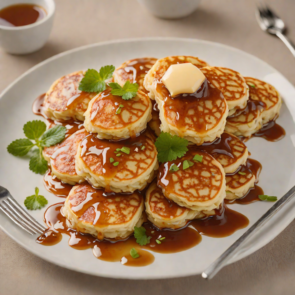Teriyaki-Glazed Snow Monkey Mochi Pancakes