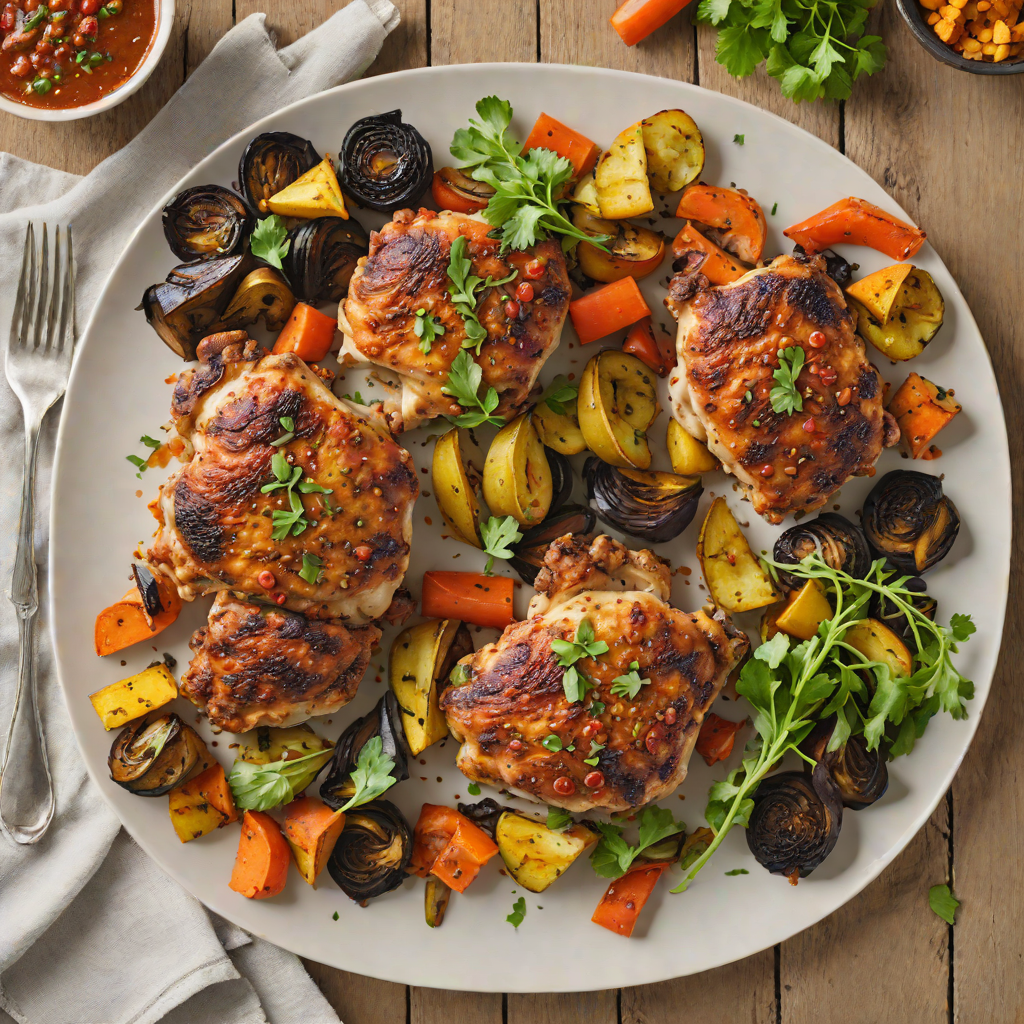 Sheet Pan Moroccan-Spiced Chicken Thighs with Roasted Vegetables