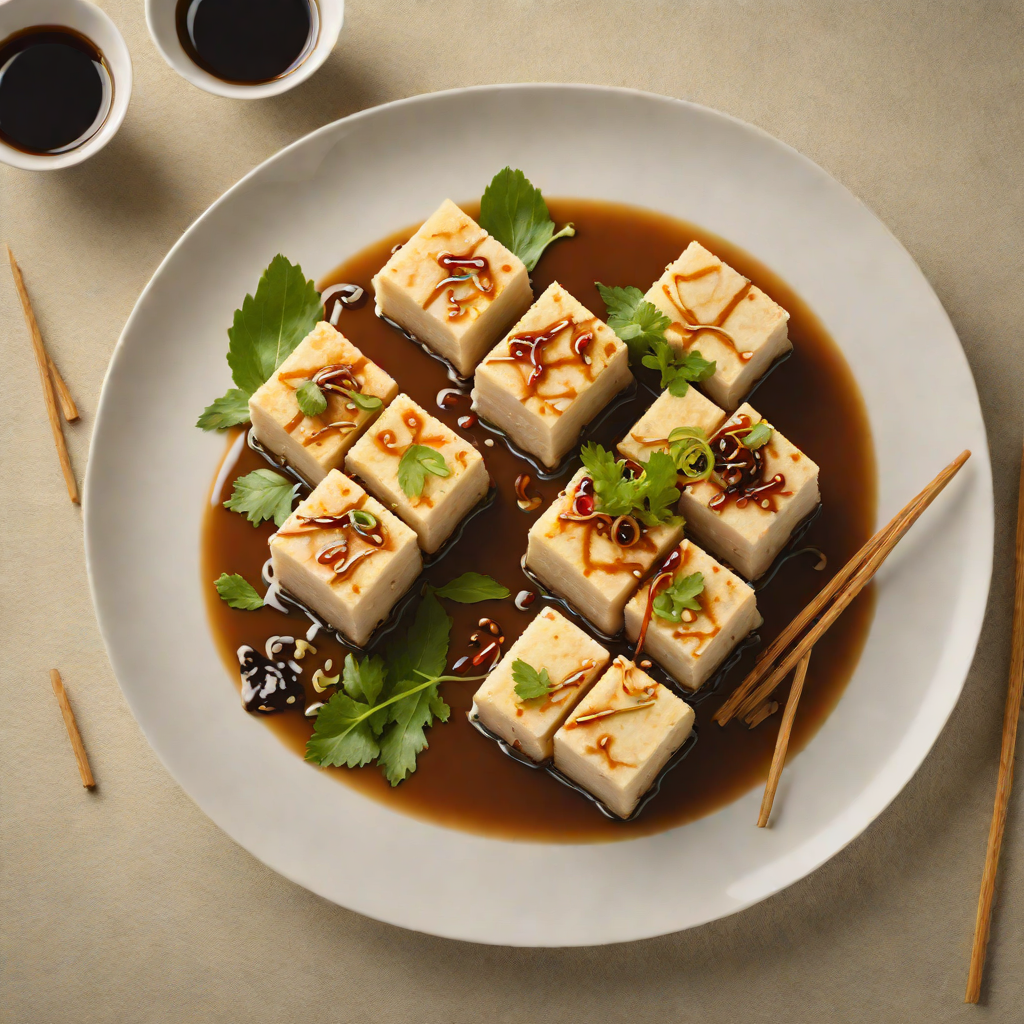 Steamed Lemongrass Tofu with Ginger-Soy Sauce
