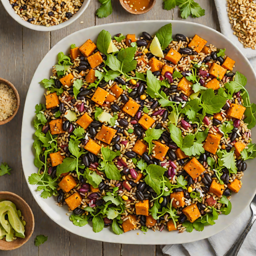 Tex-Mex Quinoa Salad with Roasted Sweet Potato and Black Beans