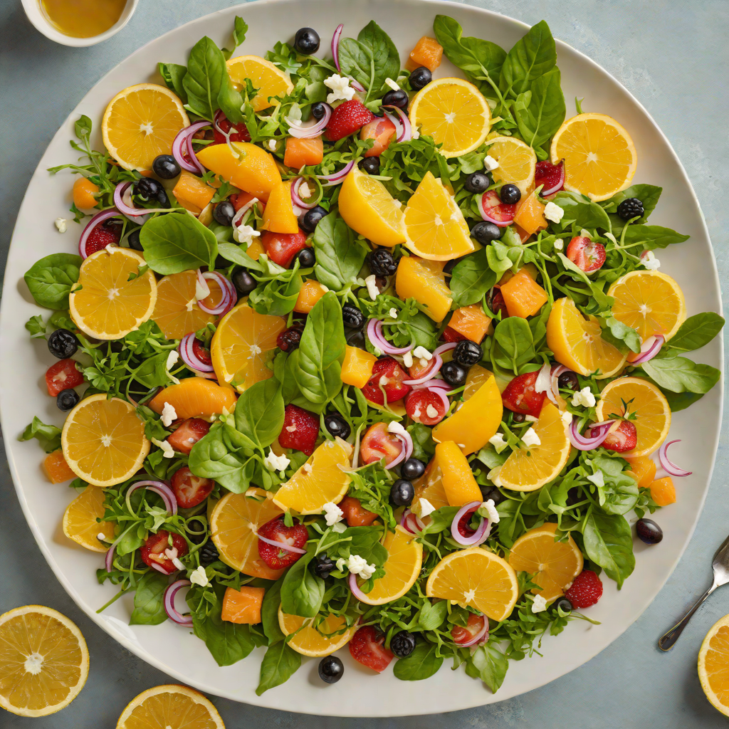 Interactive Paddleboard-Inspired Citrus Salad with Ohio River Vinaigrette