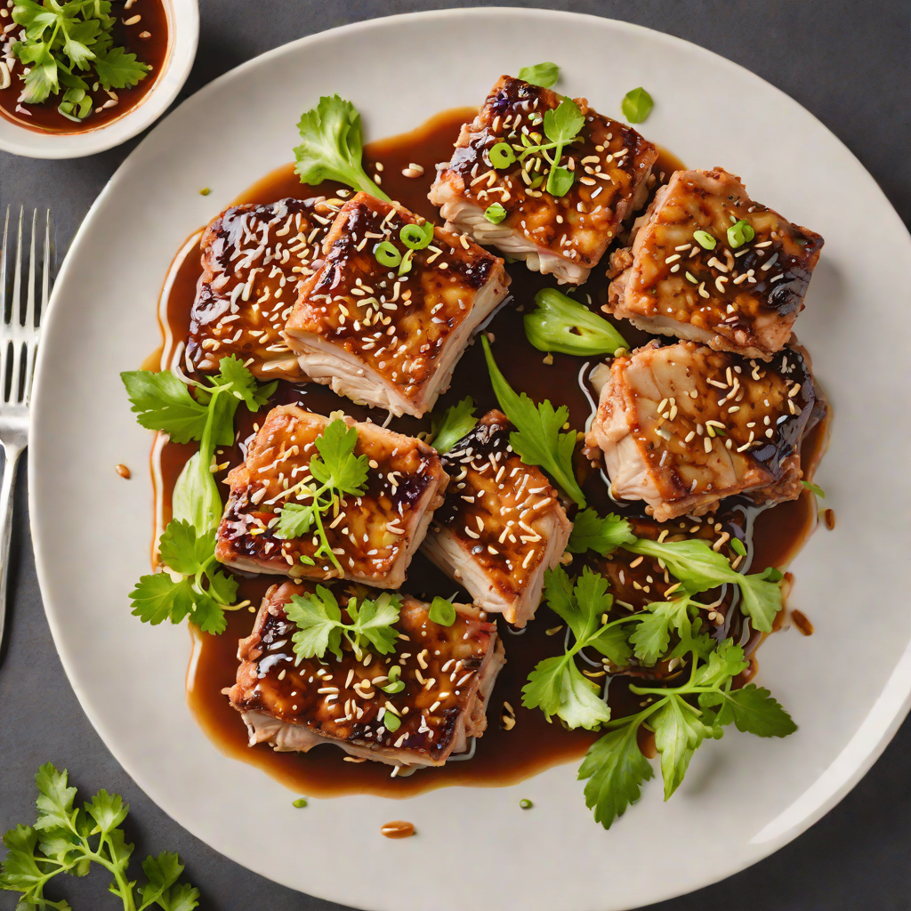 Crispy Pan-Fried Pork with Garlic Soy Glaze