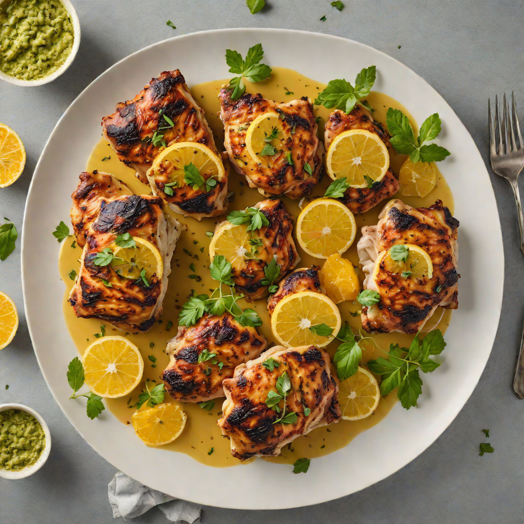 Spice-Rubbed Chicken Thighs with Citrus Herb Sauce