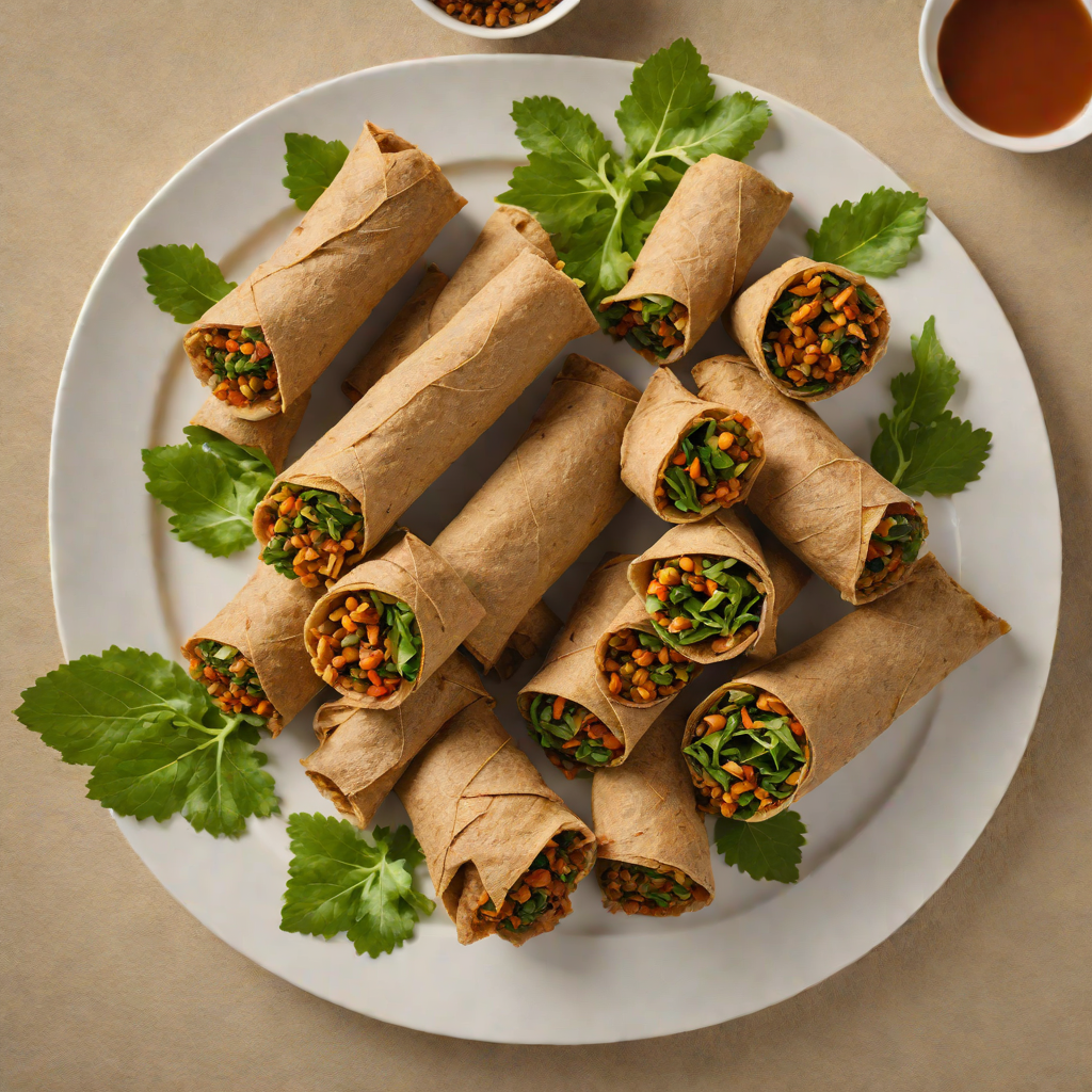 Injera-Wrapped Spiced Lentil and Collard Green Rolls
