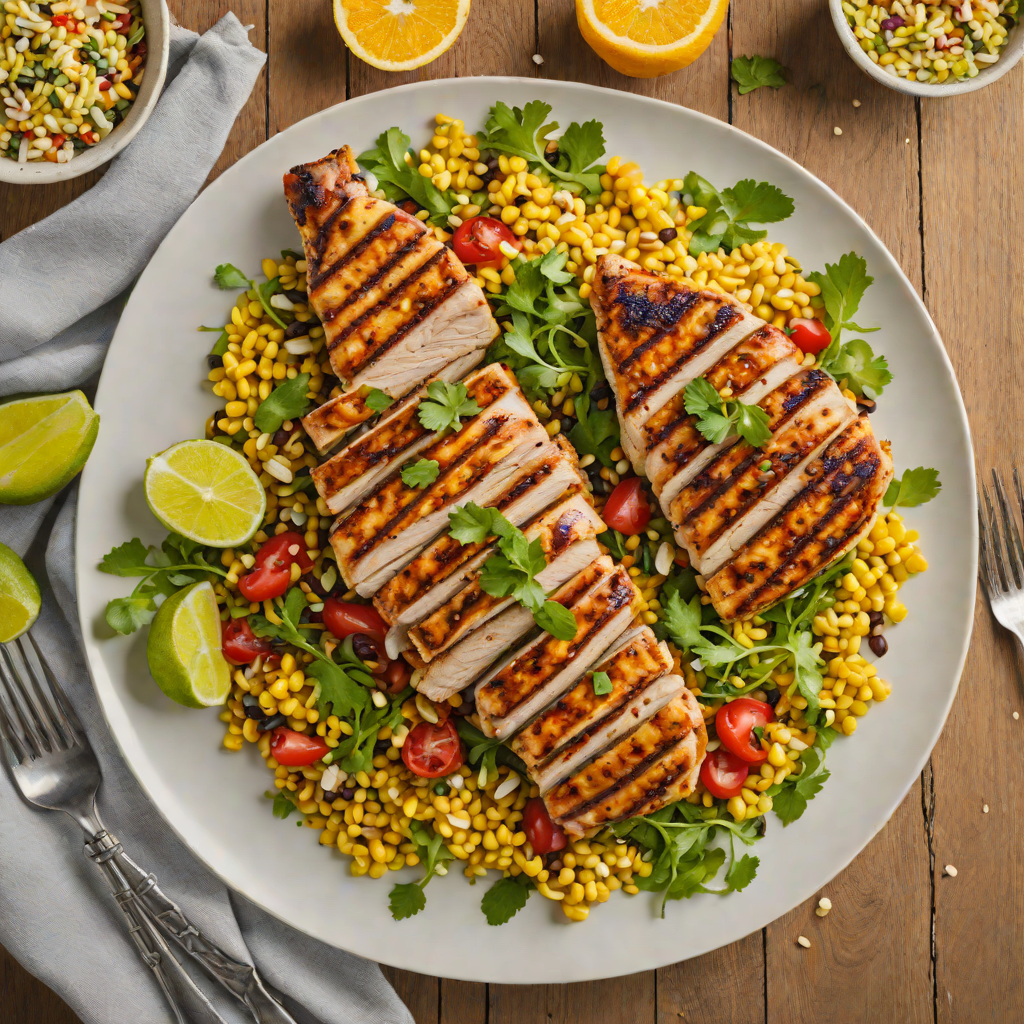 Citrus-Marinated Grilled Chicken with Charred Corn Salad