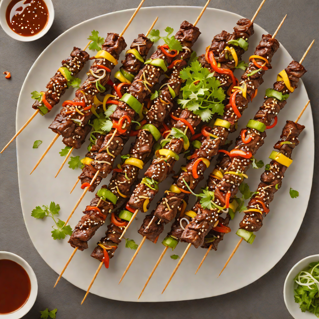 Grilled Korean-Style Beef Bulgogi Skewers
