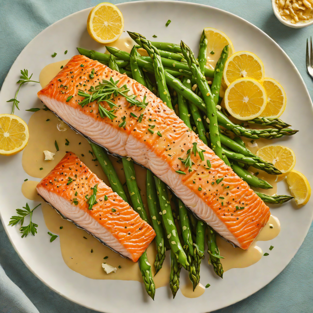 Pan-Seared Salmon with Citrus-Butter Sauce and Garlic Green Beans