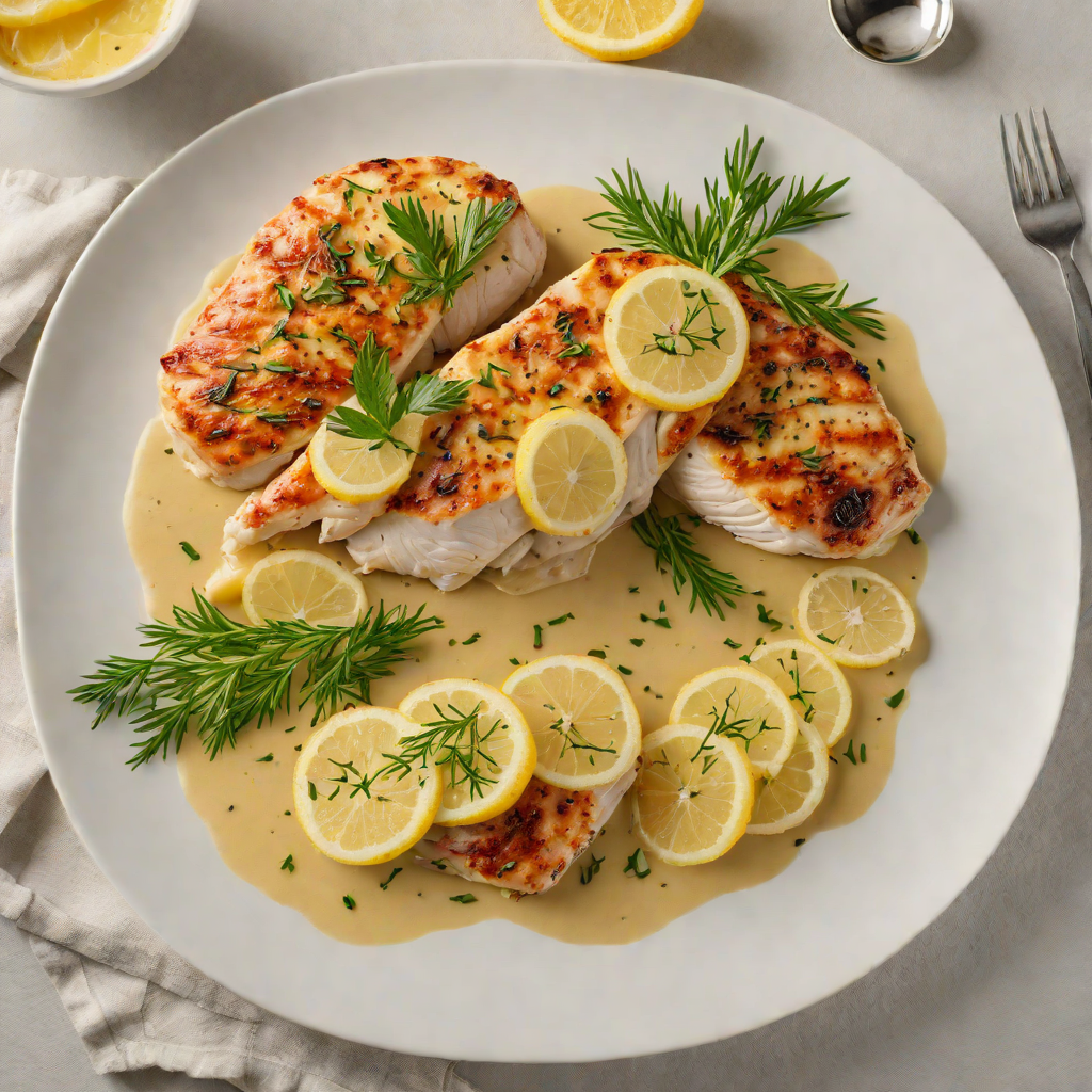 Pan-Seared Chicken Breast with Tangy Lemon-Dill Sauce