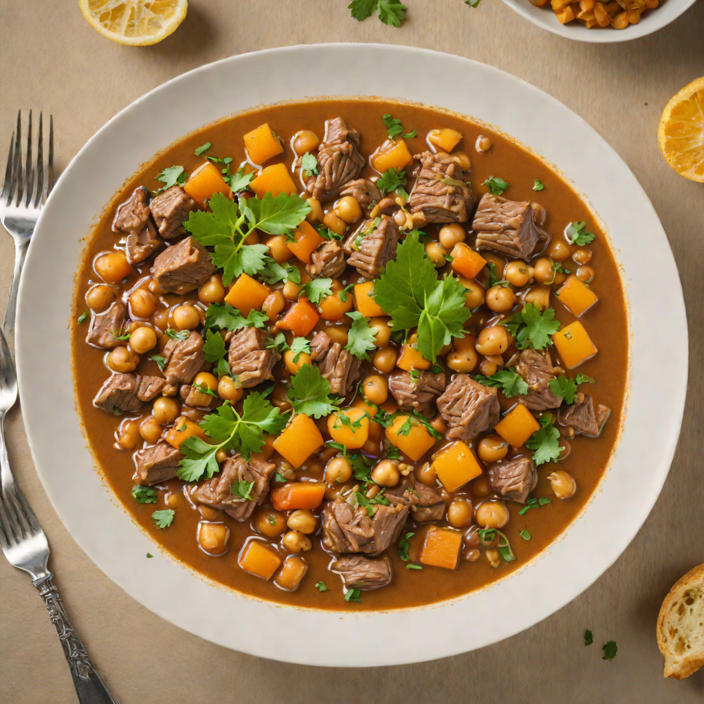 Slow-Simmered Syrian Lamb Stew with Chickpeas and Apricots