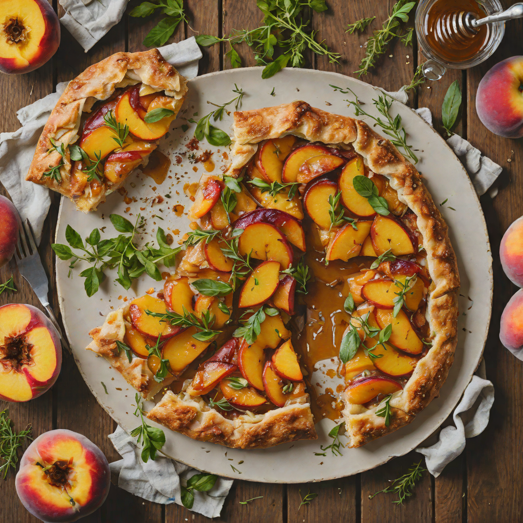 Pan-Seared Peach Galette with Honey and Thyme