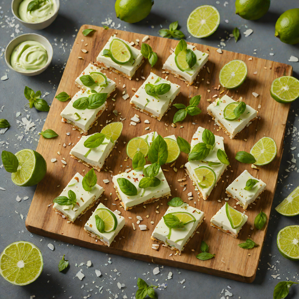 Lime Basil Frozen Yogurt Bark