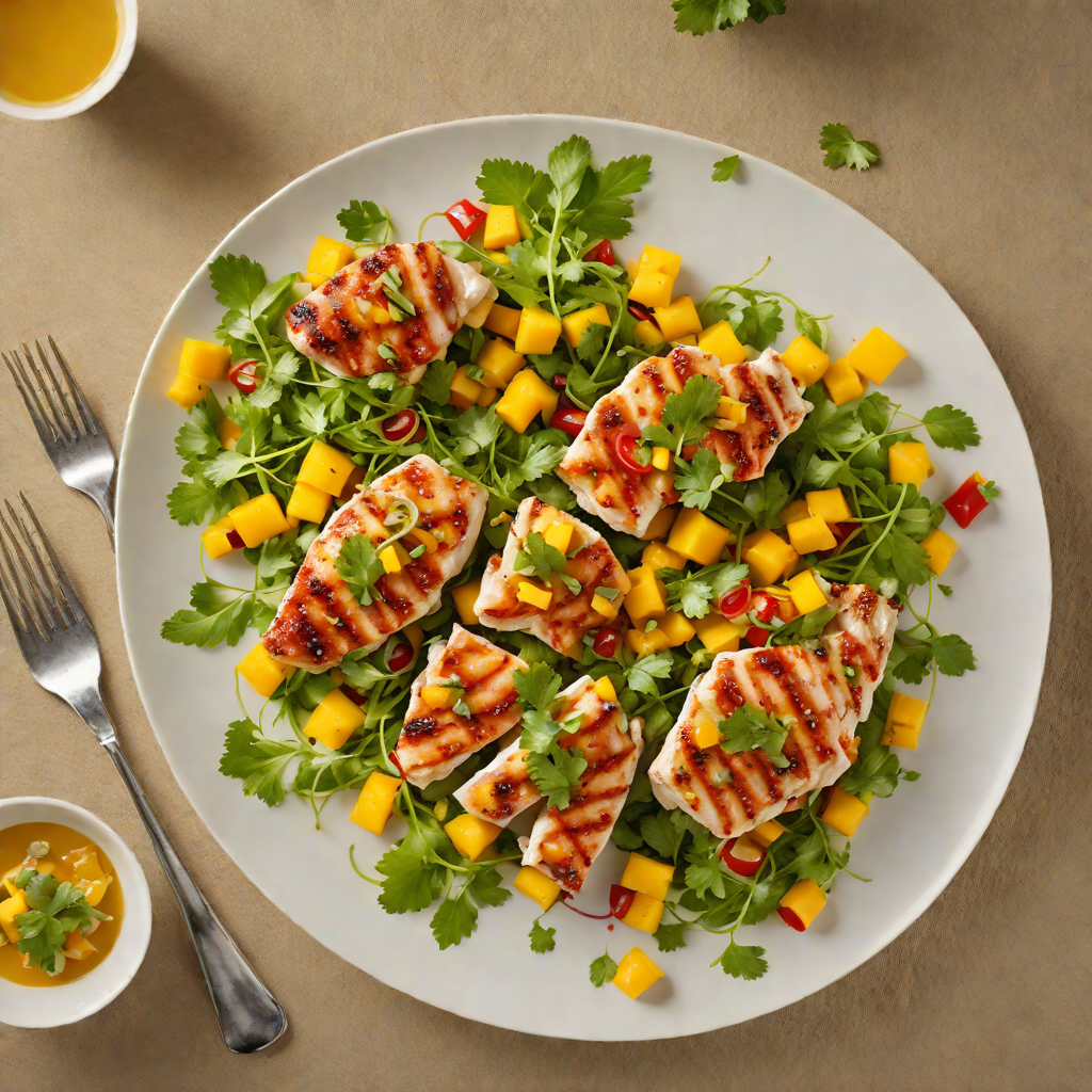 Sautéed Chicken with Tangy Mango and Cilantro Salad