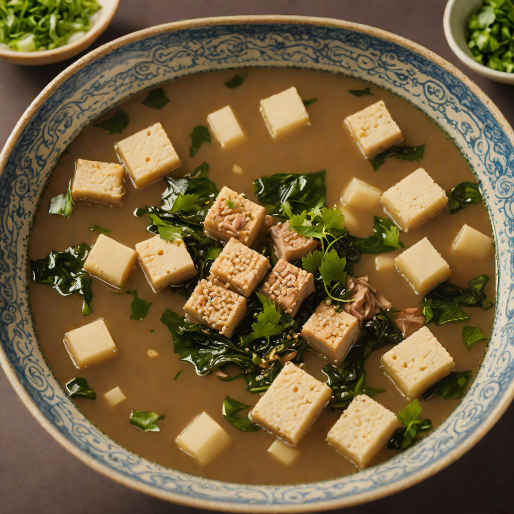 Ryukyuan Seaweed and Tofu Soup with Pork Mimigā