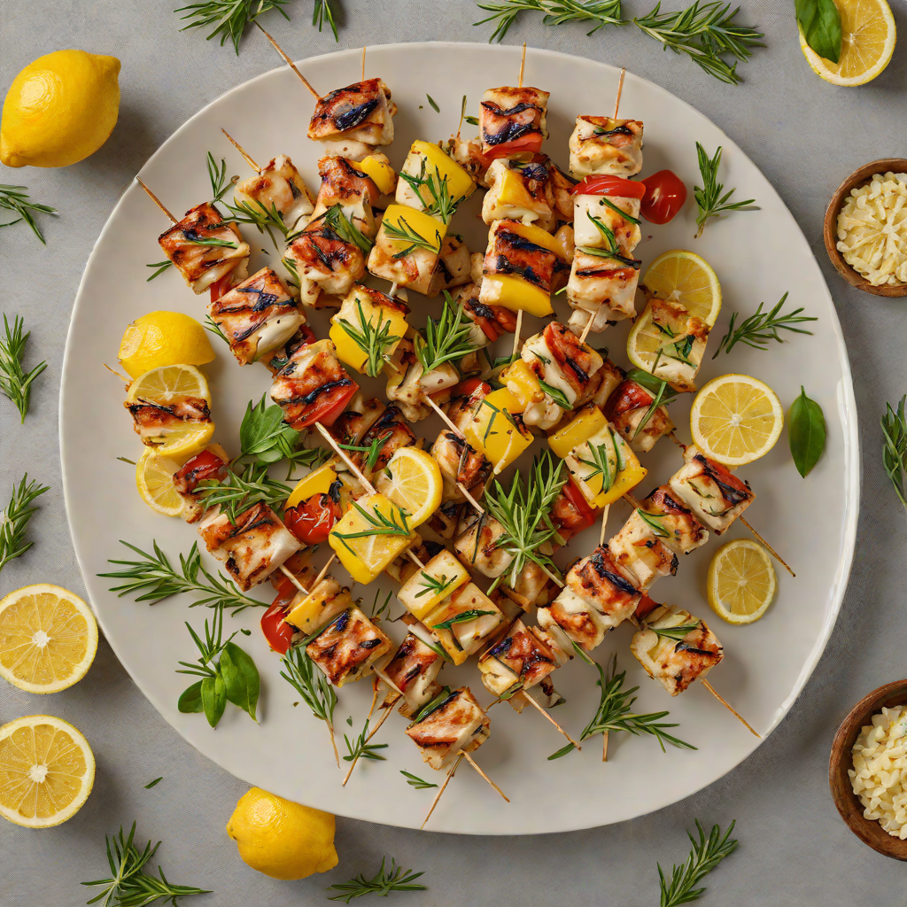 Grilled Lemon-Rosemary Chicken Skewers