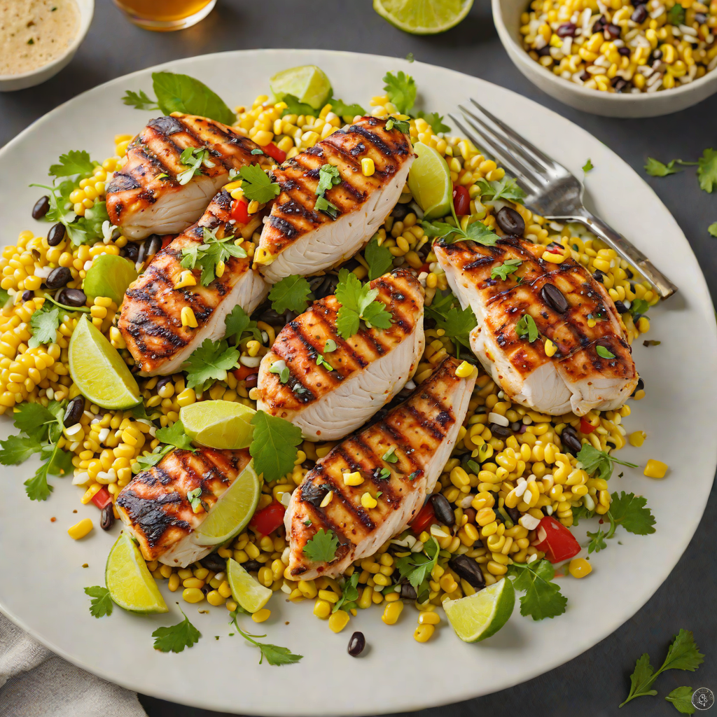 Honey-Lime Grilled Chicken with Charred Corn Salad