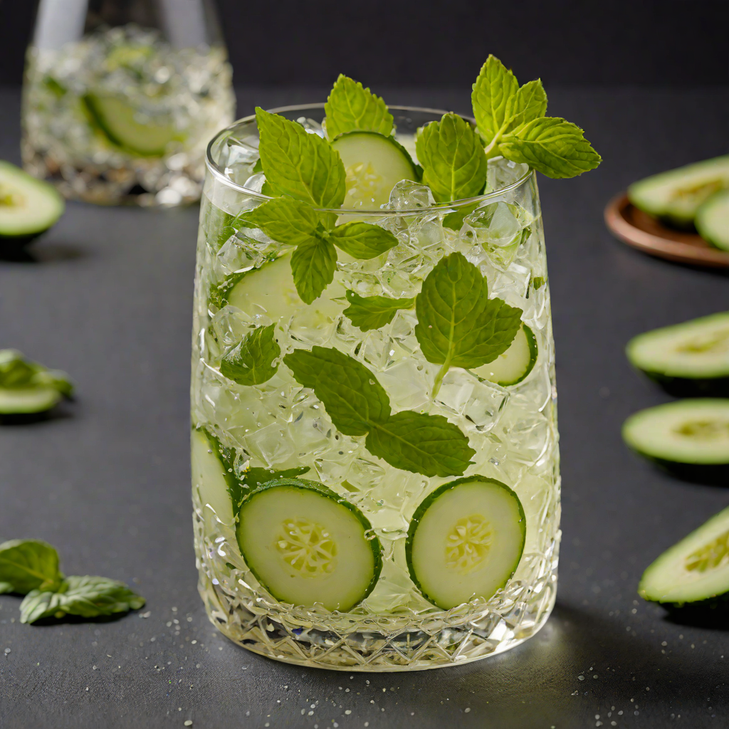 Basil-Infused Gin and Cucumber Fizz
