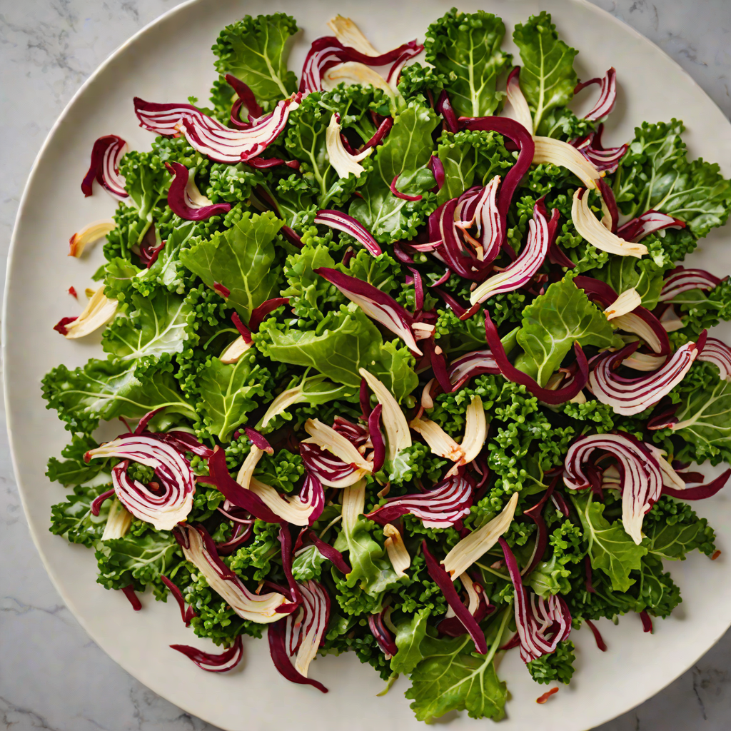 Kale and Radicchio Sauté with Garlic and Chili Flakes