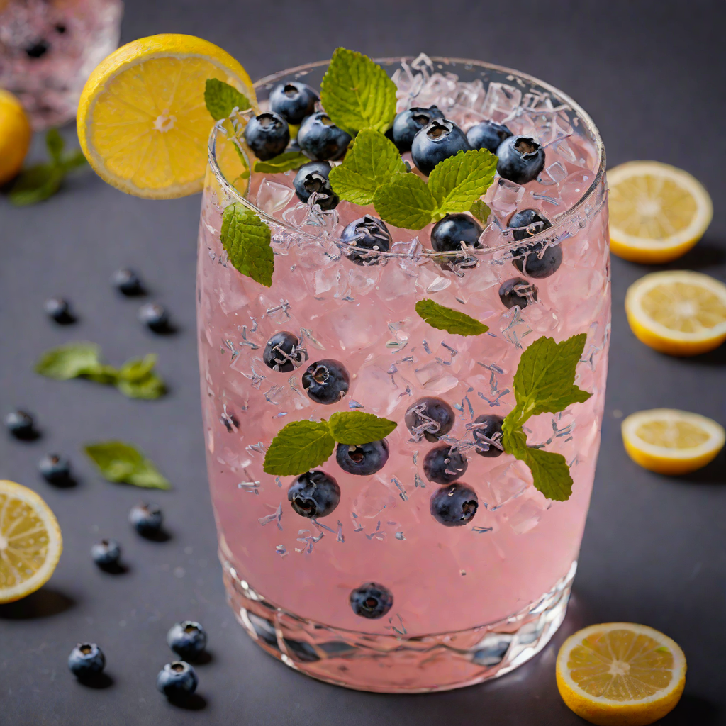 Blueberry-Lavender Lemonade with Fresh Mint