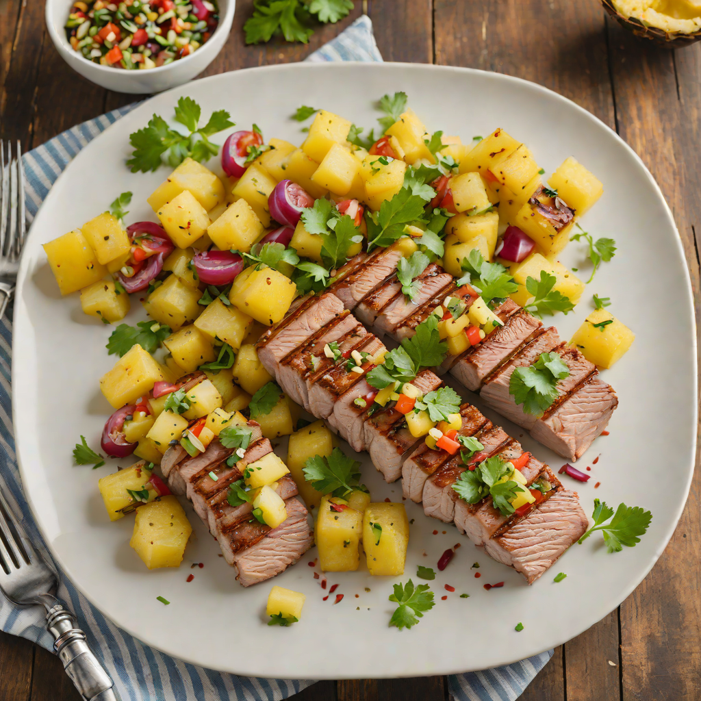 Sheet Pan Jamaican Jerk Pork Tenderloin with Pineapple Salsa