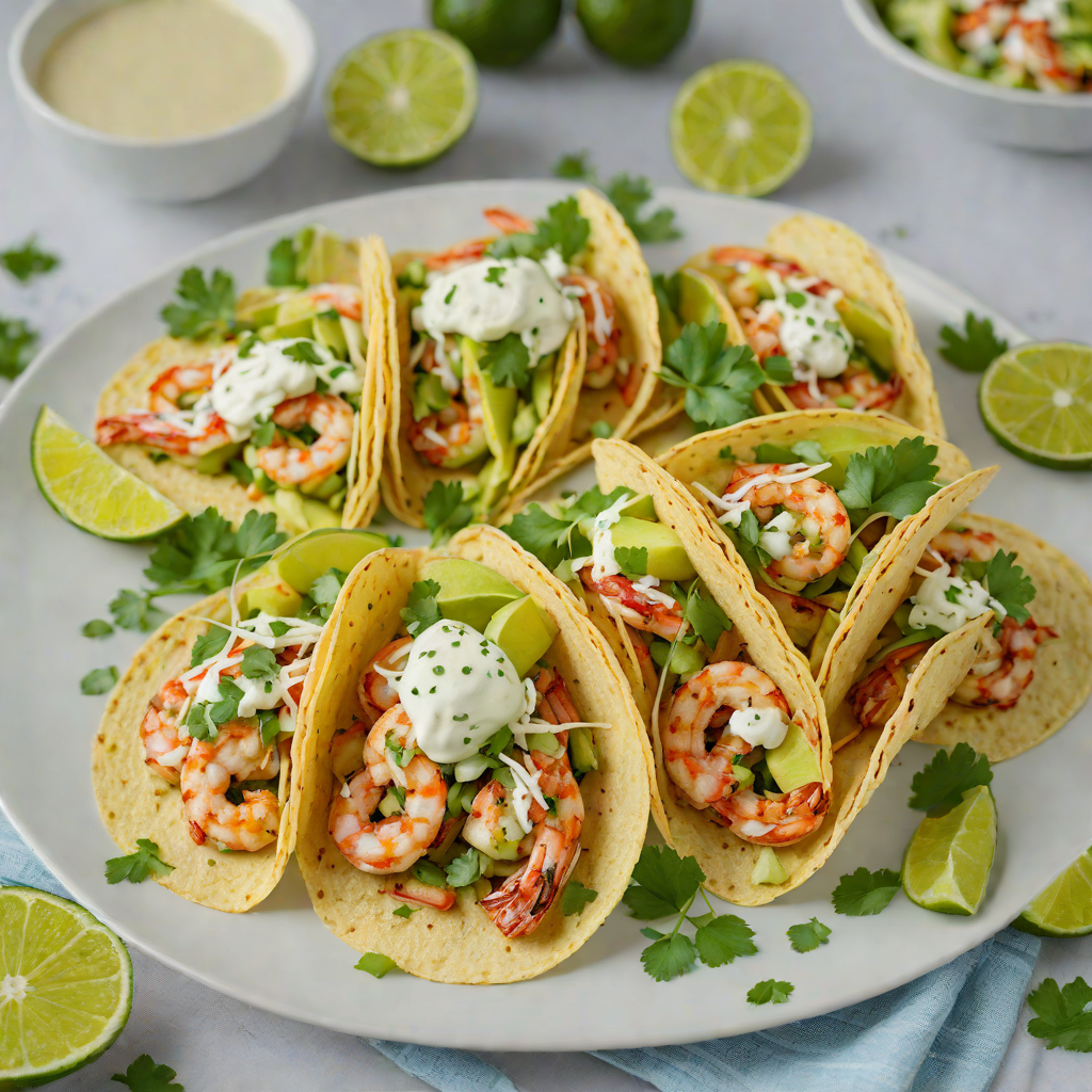 Citrus-Spiced Grilled Shrimp Tacos with Avocado Crema