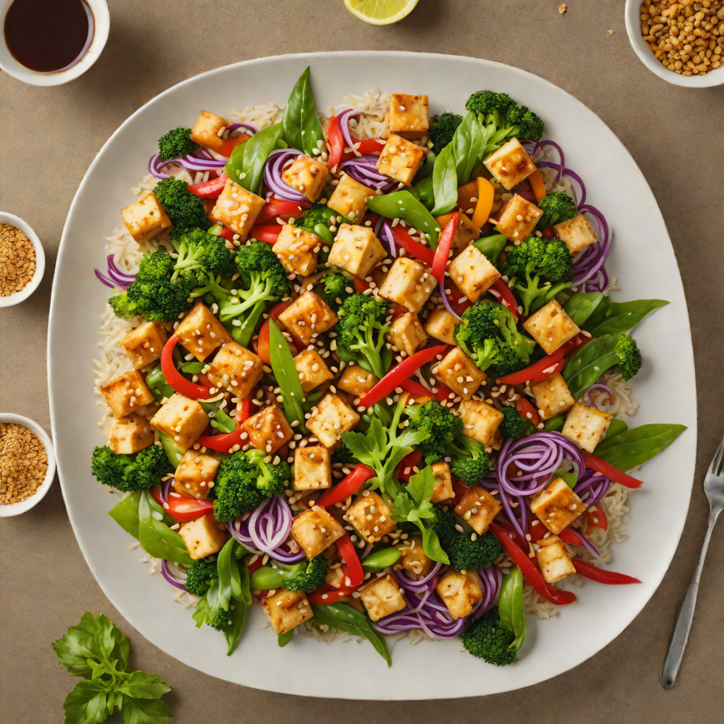 Sesame-Ginger Vegetable Stir Fry with Tofu