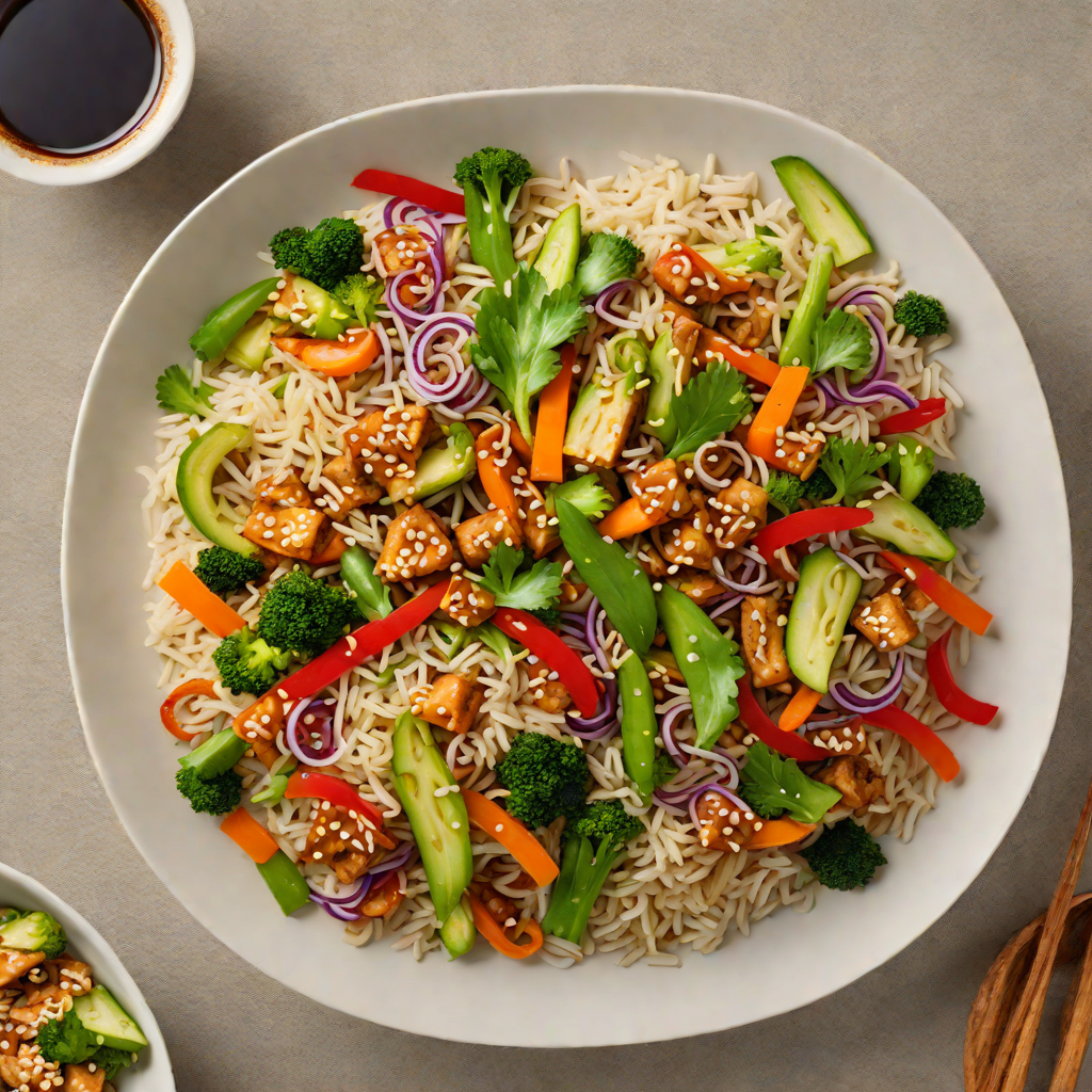 Mini Veggie Stir-Fry Rice Bowls with Soy-Ginger Glaze