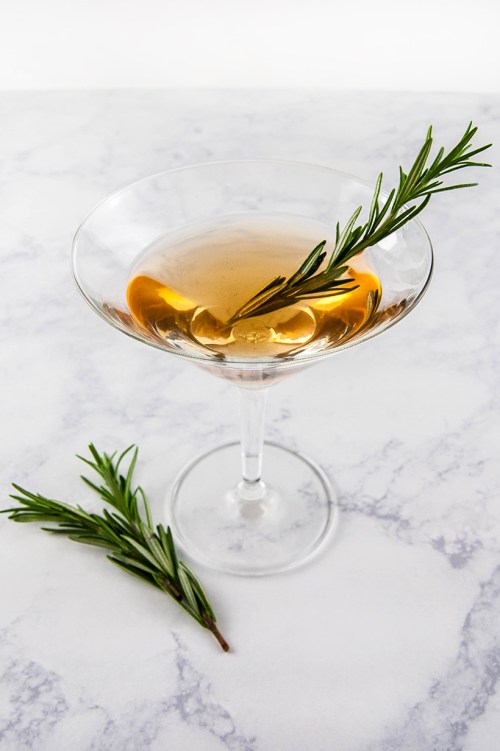 Mediterranean Herb-Infused Vodka Martini