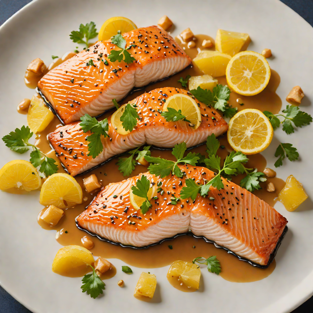 Pan-Roasted Salmon with Citrus-Miso Glaze