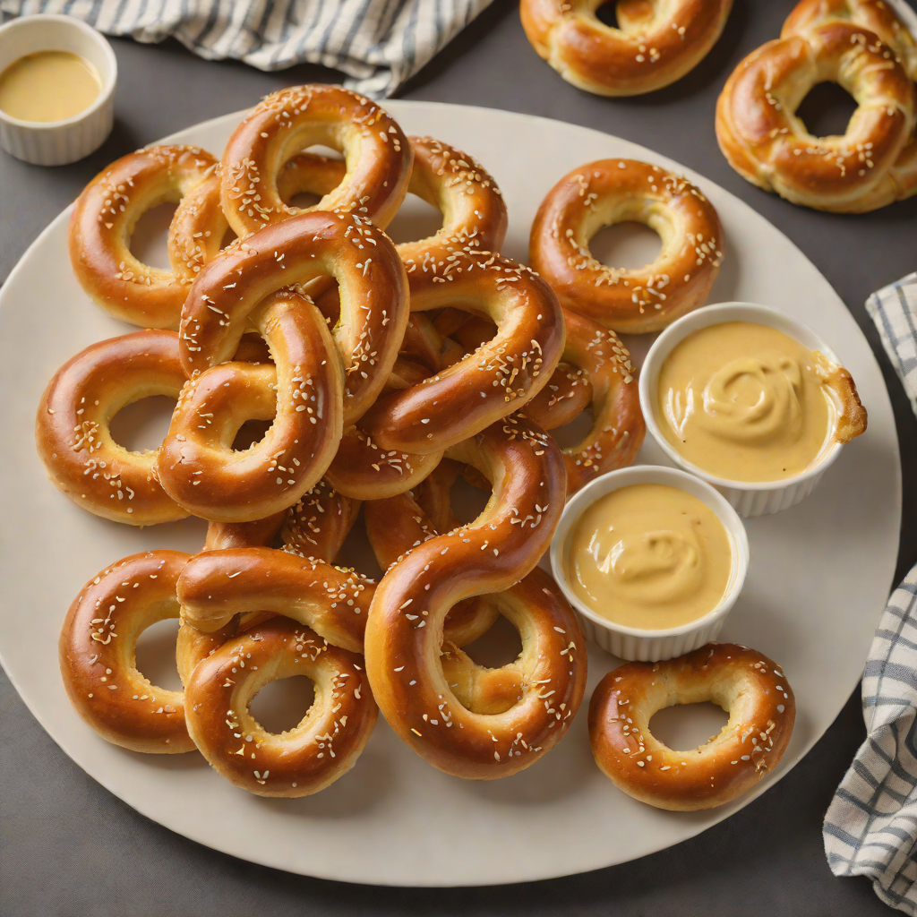 Philadelphia-Style Soft Pretzels with Mustard Dipping Sauce