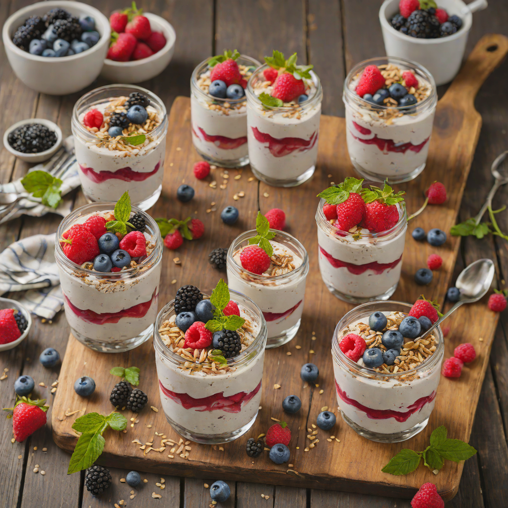 No-Bake Berry and Chia Seed Yogurt Parfaits