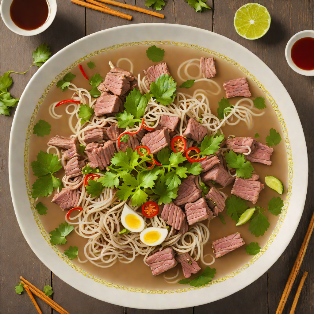 Pho Bo Hanoi-Style with Clear Broth and Rare Beef