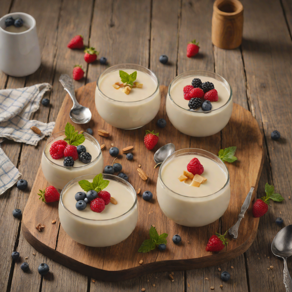 Half-and-Half Vanilla Bean Panna Cotta