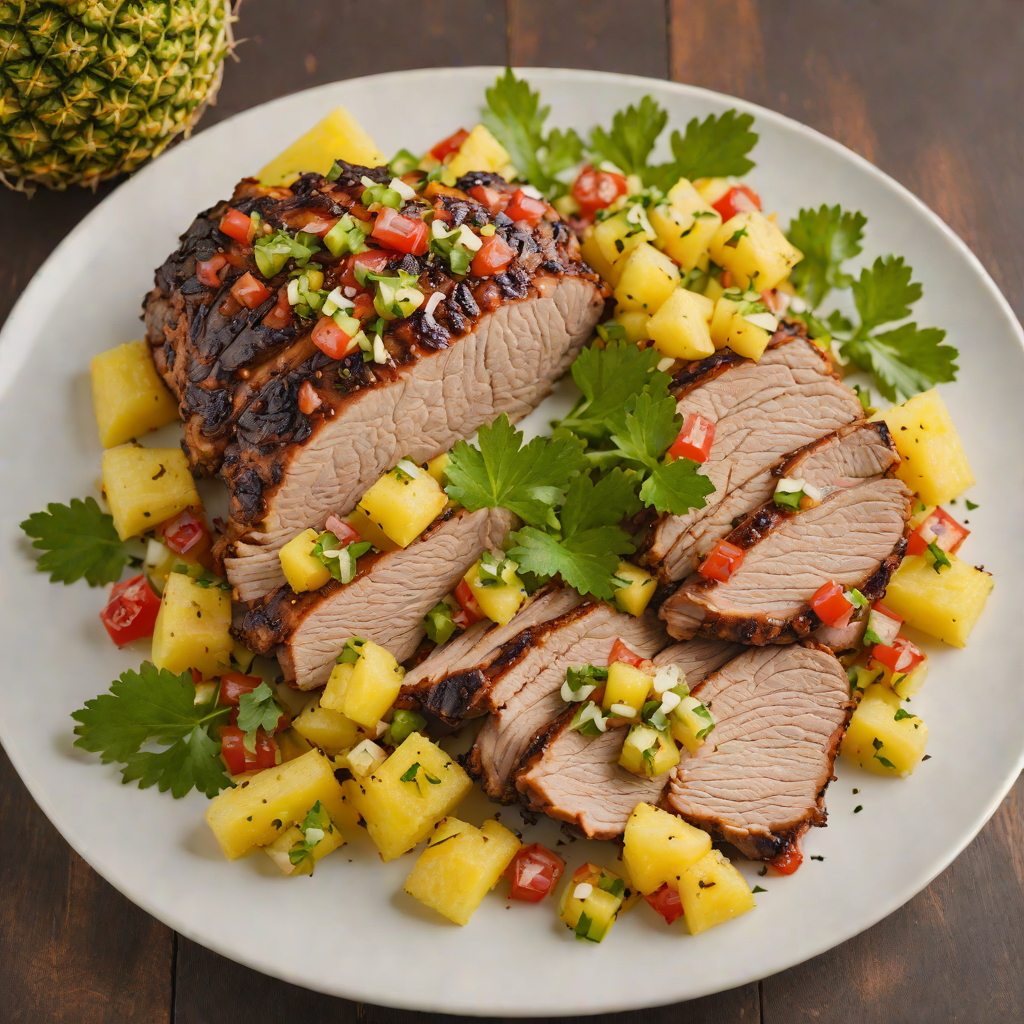 Slow-Roasted Tiki-Style Pork Shoulder with Pineapple Salsa