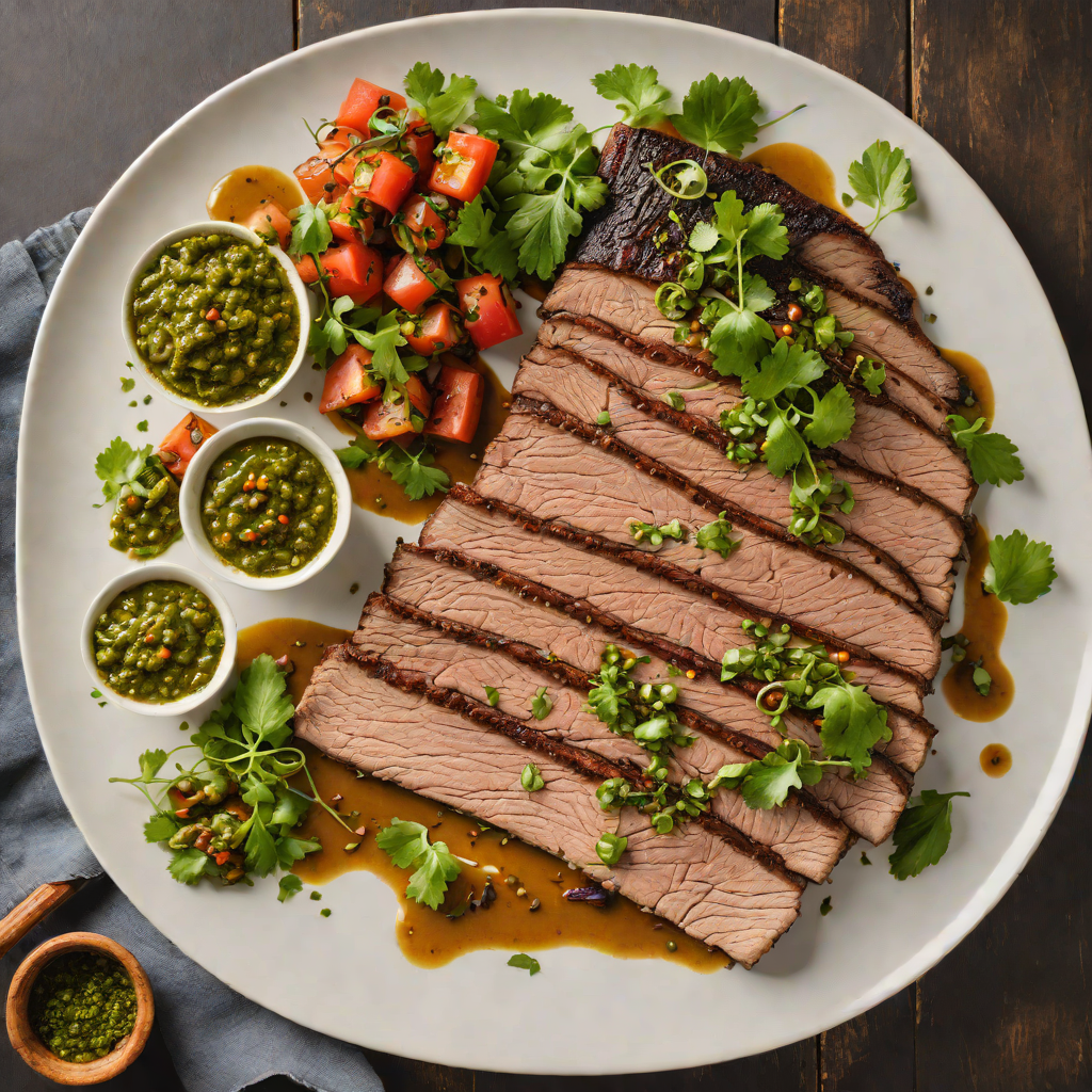 Hidden Smoke Smoked Brisket with Charred Salsa Verde