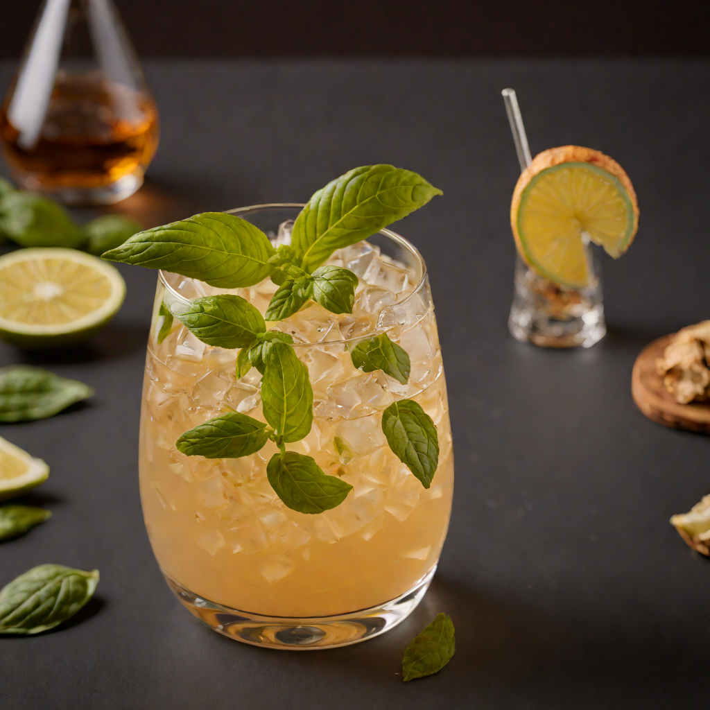 Ginger-Basil Bourbon Sour