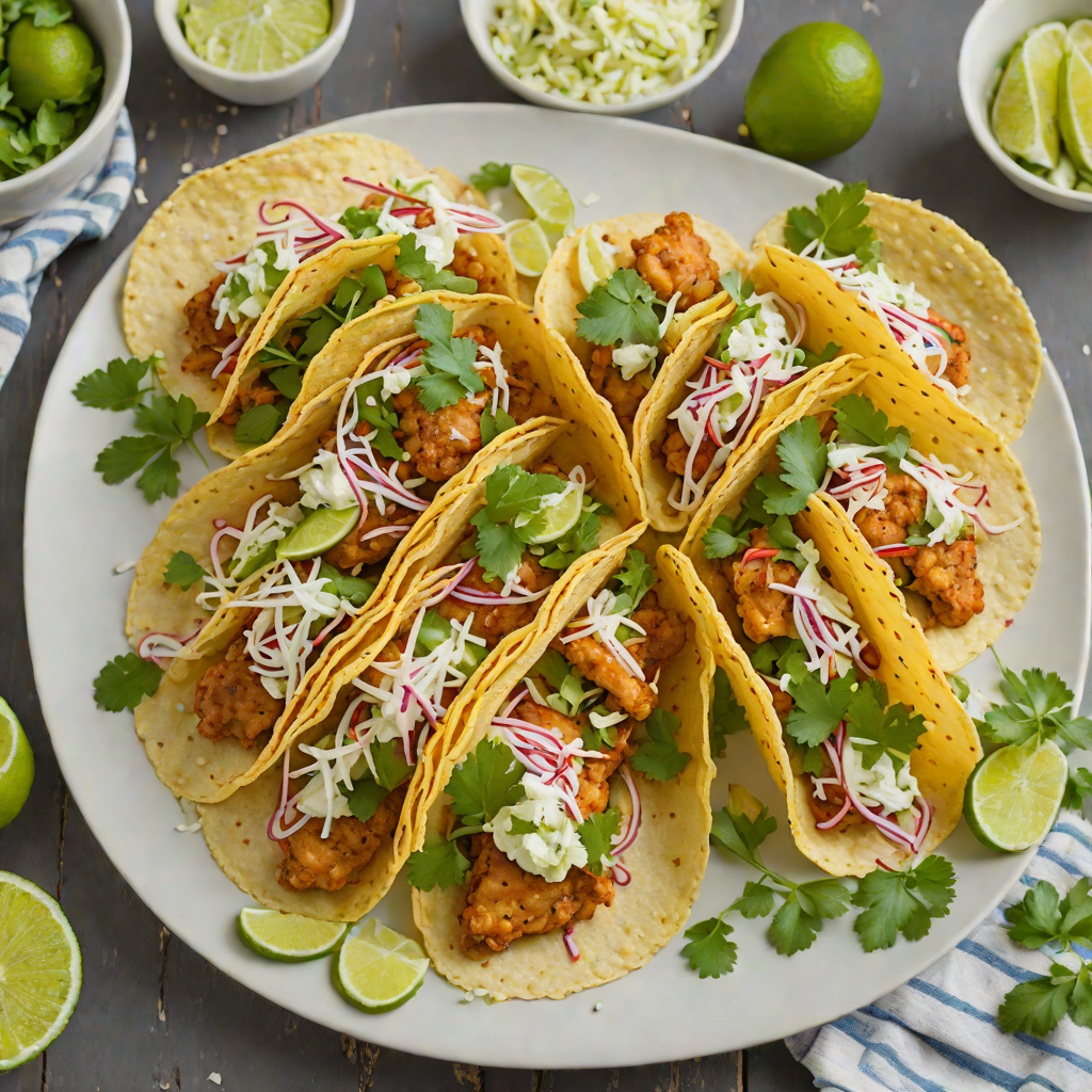 Beer-Battered Catfish Tacos with Cilantro Lime Slaw