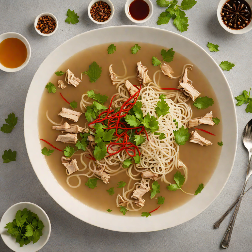 Slow-Simmered Pho Bo with Star Anise and Fresh Herbs